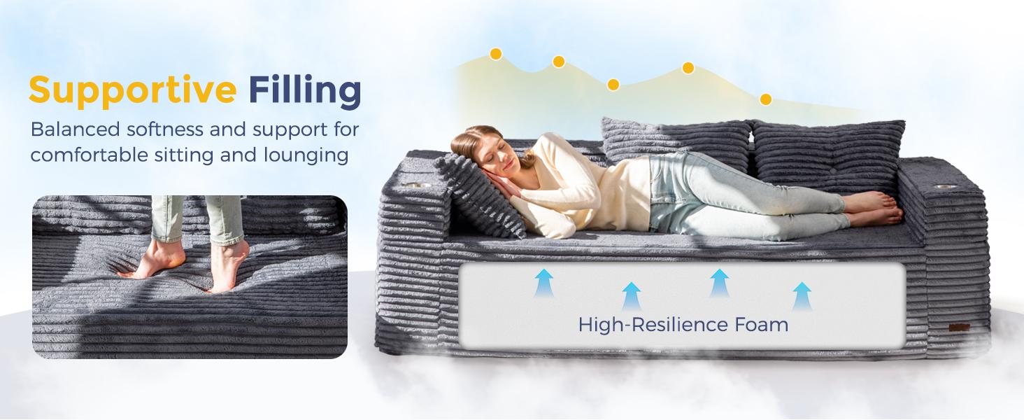 MAXYOYO 79" Oversized Boneless Loveseat Sofa Couch for Small Spaces, Mini Love Seat Floor Couch with Cup Holders and Pillows, 3-Seater Upholstered Cloud Couch for Bedroom, No Assembly Required MAXYOYO 79" Oversized Boneless Loveseat Sofa Couch for Small Spaces, Mini Love Seat Floor Couch with Cup Holders and Pillows, 3-Seater Upholstered Cloud Couch for Bedroom, No Assembly Required