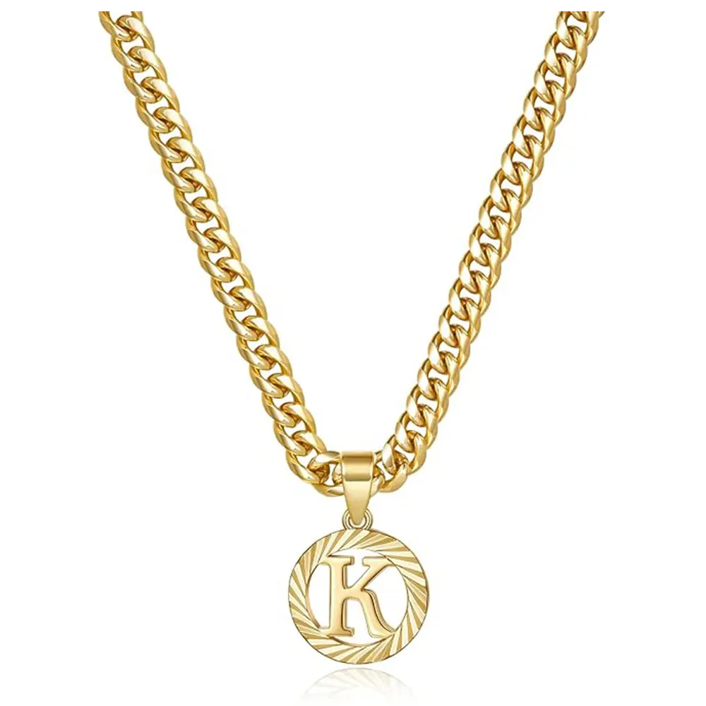 New 26 Capital Lette Hollow Necklace Light Luxury Cuban Chain High-end Sense Choker Peonality Fashion jewelry dainty a-z