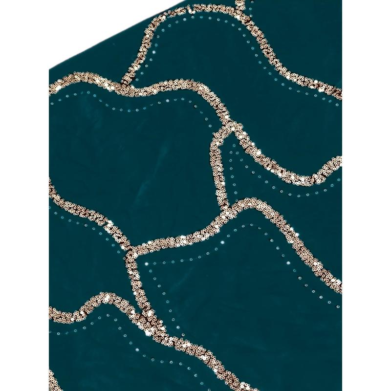 Elegant & Sexy Strapless V-Neck Sequined Dress - Emerald Green & Golden Long Sleeveless Party Dress, Hip-Hugging Machine Washable Formal Evening Gown for Women, All-Season Wear, Evening Event Attire, Elegant Style, Sophisticated Craftsmanship