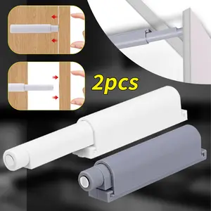 2pcs rebound door suction white and gray, spring switch magnetic suction, door closer, press to open, Automatic door closer
