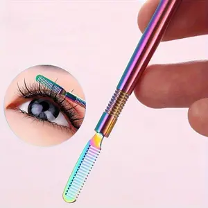 1pc Stainless Steel Eyelash Extension Aid, Eyelash Lift Perm Tool Lash Separator Tint Tool Metal Lash Lift Rods Tool with Separation Comb for Eyelash Eyebrow Perming Tinting Cosmetic Eyelash Tools