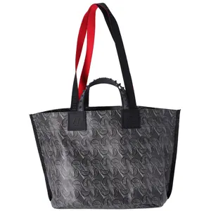 Pre-owned christian louboutin PVC Tote Bags Loutote Bag Logo Spiked Rubber