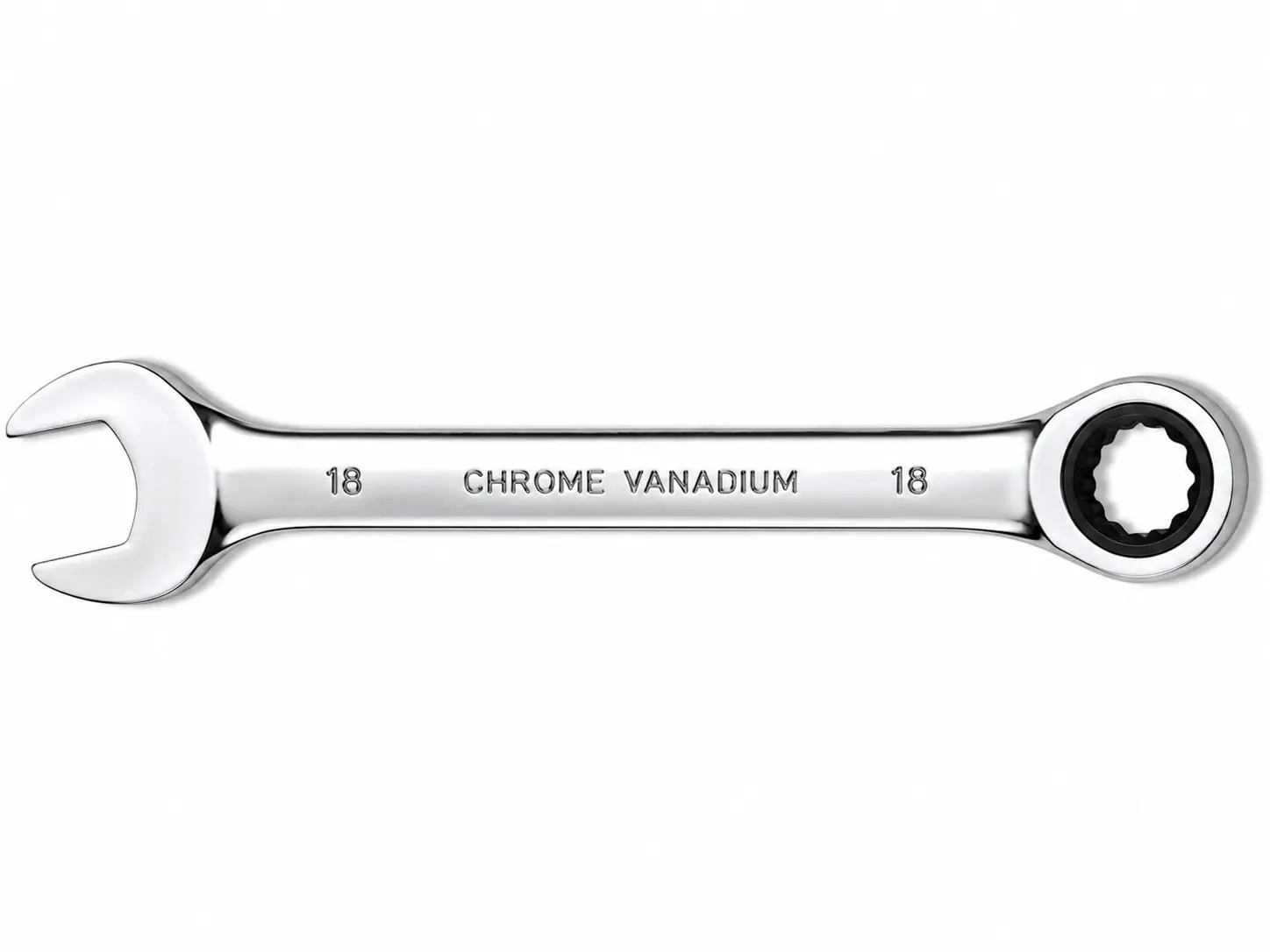 18mm Ratcheting Combination Wrench Chrome Vanadium CRV Metric Hand Tool
