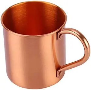 Pure Copper Mug Creative Coppery Handcrafted Durable Moscow Mule Cocktail Cup For Restaurant Bar Drinkware Party Kitchen h2 (415ml)
