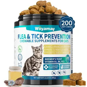 Immune Chew Cattreats Coat Health Omega-3 Flea Tick Prevention Chews for Cats Plant-Based with Fish Oil 200 Soft Chews All Ages & Breeds Made in USA Treats Natural Snack - Supplements chicken flavor vitamin seasonal allergy TikTokShopHolidayHaul