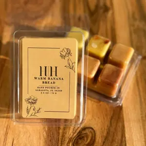 H|H Warm Banana Bread 2.5oz 71g Scented Wax Cubes for Home Fragrance Hand Poured in Sarasota,FL