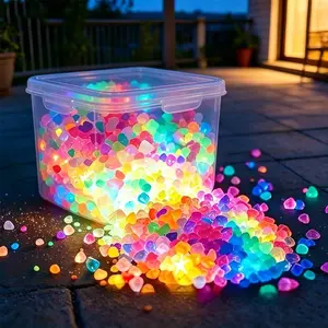 3000 Luminous Resin Stones for Outdoor Decoration Aquarium Fish Tank Garden Path Landscape Party Ornament