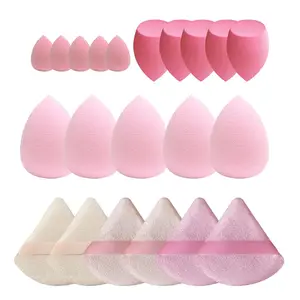 21 pcs  Makeup Sponge Bulk:Blender Sponges 21 Pcs for Liquid, Cream, and Powder, Multi-colored Pink make up sponges for foundation