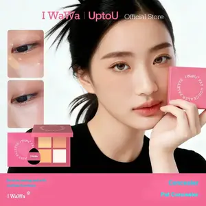 【I WaWa】 A Color Correcting Concealer Palette, 4 Shades, for Brightening and Defining, Hides Dark Circles and Dark Spots