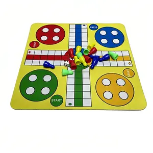 Classic Ludo Game Set for 2-4 Players, Travel Board Game Kit, Traditional Dice Game, Perfect for Family Christmas and Halloween Nights