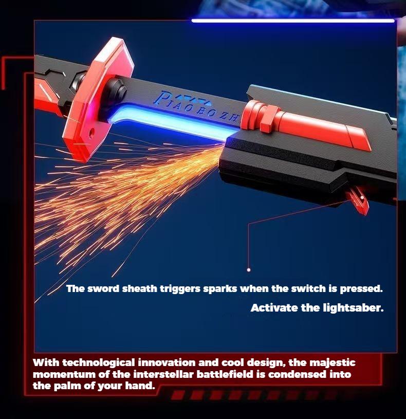 DKD SparkBlade Samurai LED Lightsaber Toy Cyberpunk Katana - 31.5" Light-Up Propfor Cosplay, Raves & Festivals RGB Lights Durable CollectibleItem US In Stock, Perfect Easter Gift