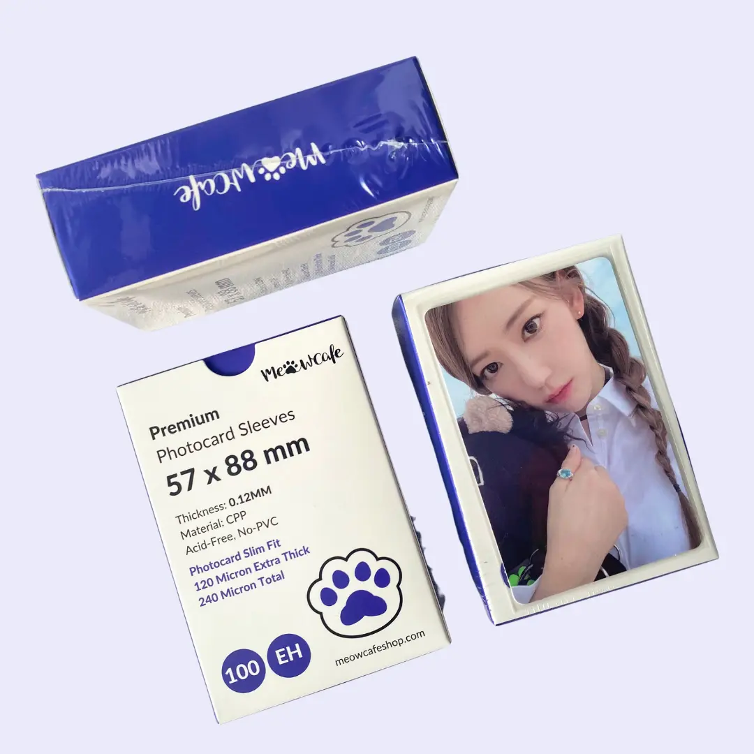 Meowcafe Premium CPP Card Sleeves In Box Design [57x88mm | 58x89mm |  59.5x91mm | 61x91mm] - TikTok Shop