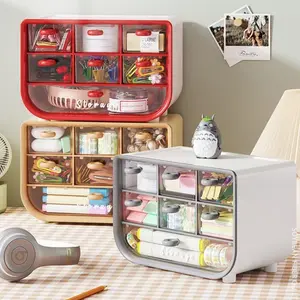 Desktop Storage Box, 1 Count Multi-functional Large Capacity Storage Drawer, Jewelry Storage Box, Home Organizer for Bedroom, Living Room, Office, Multi Grids Organizer