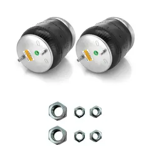 2 pack of TORQUE Air Bag Spring w/Hardware Kit for Freightliner Trucks (Replaces Firestone 9781, 8537, 8536, W01-358-9781, Freigthliner 681-320-0017, Goodyear 1R12-603) (2 x TR9781 + 2 x TRABHW04)