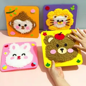 Educational Sticker Pads Set, Stickers Kit, Cartoon Animal DIY Craft Kit, Fun Activity for Kids Boys Girls, Holiday Gift Idea, Random Design