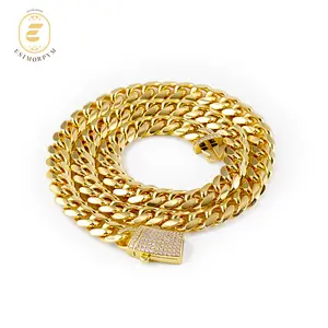 Moissanite Cuban Necklace Hip Hop Copper Chain Unisex Sparkle Cuban Golden Chain Perfect for Any Occasion & Everyday Wear Birthday Anniversary Gifts mothersdaygift