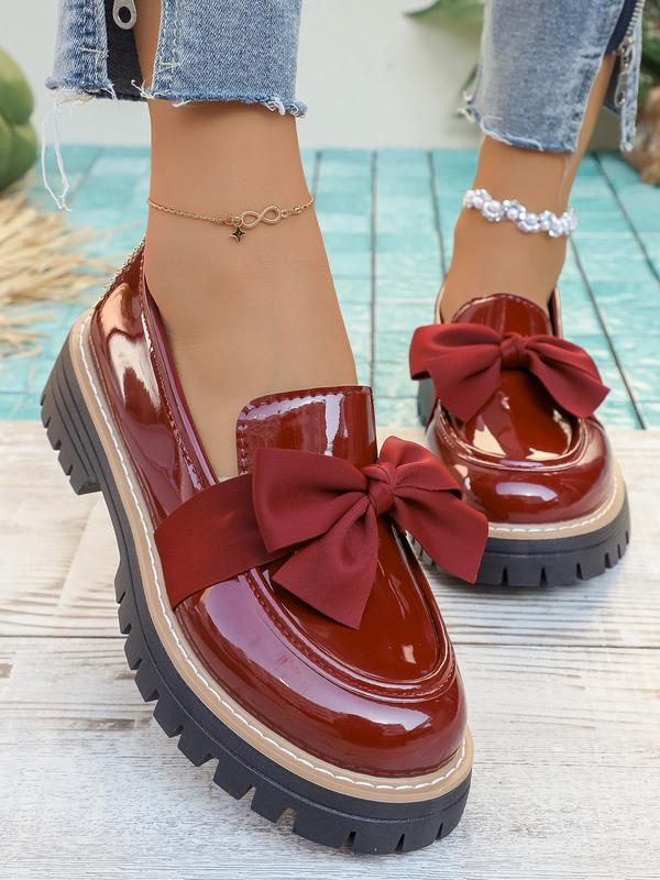 Affordable American Retro Style Women's Leather Shoes - Autumn New Thick-Soled Bowknot Design, Suitable for Matching Skirts, Mary Jane Loafers (Single-Sole) Affordable American Retro Style Women's Leather Shoes - Autumn New Thick-Soled Bowknot Design, Suitable for Matching Skirts, Mary Jane Loafers (Single-Sole)
