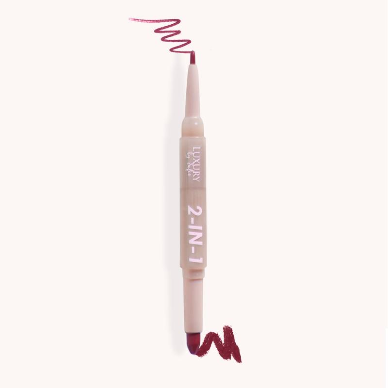 Luxury by Sofia 2 in 1 Lipstick Lipliner Retractable Pencil Semi Matte