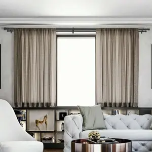 1 Inch Double Curtain Rods 36 To 72 Inches(3-6ft), Drapery Rods For Windows 24 To 68 Inches, Telescoping Dual Curtain Rod With Round Finials, Black