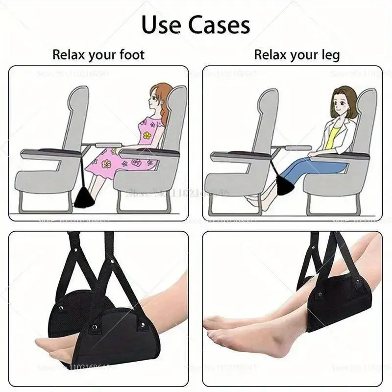 Airplane Footrest Travel Airplane Foot Pads Foot Hammock Portable Travel Accessories Travel Accessory Hammock Rest Mat Prevents Swelling And Stiffness