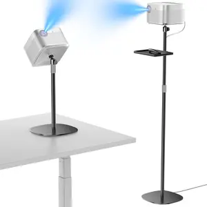 Projector Stand with   Management, Height Adjustable Floor Mount with 360? Rotation & 1/4" Screw, Compatible with Projector, Camera, Webcam for , Office & Outdoor Use (Black)