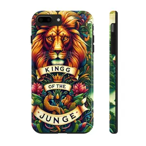 Lion Tough Phone Cases, King of the Jungle iPhone Galaxy Cover, Protective Animal Print Accessories, Wildlife Safari Gift,