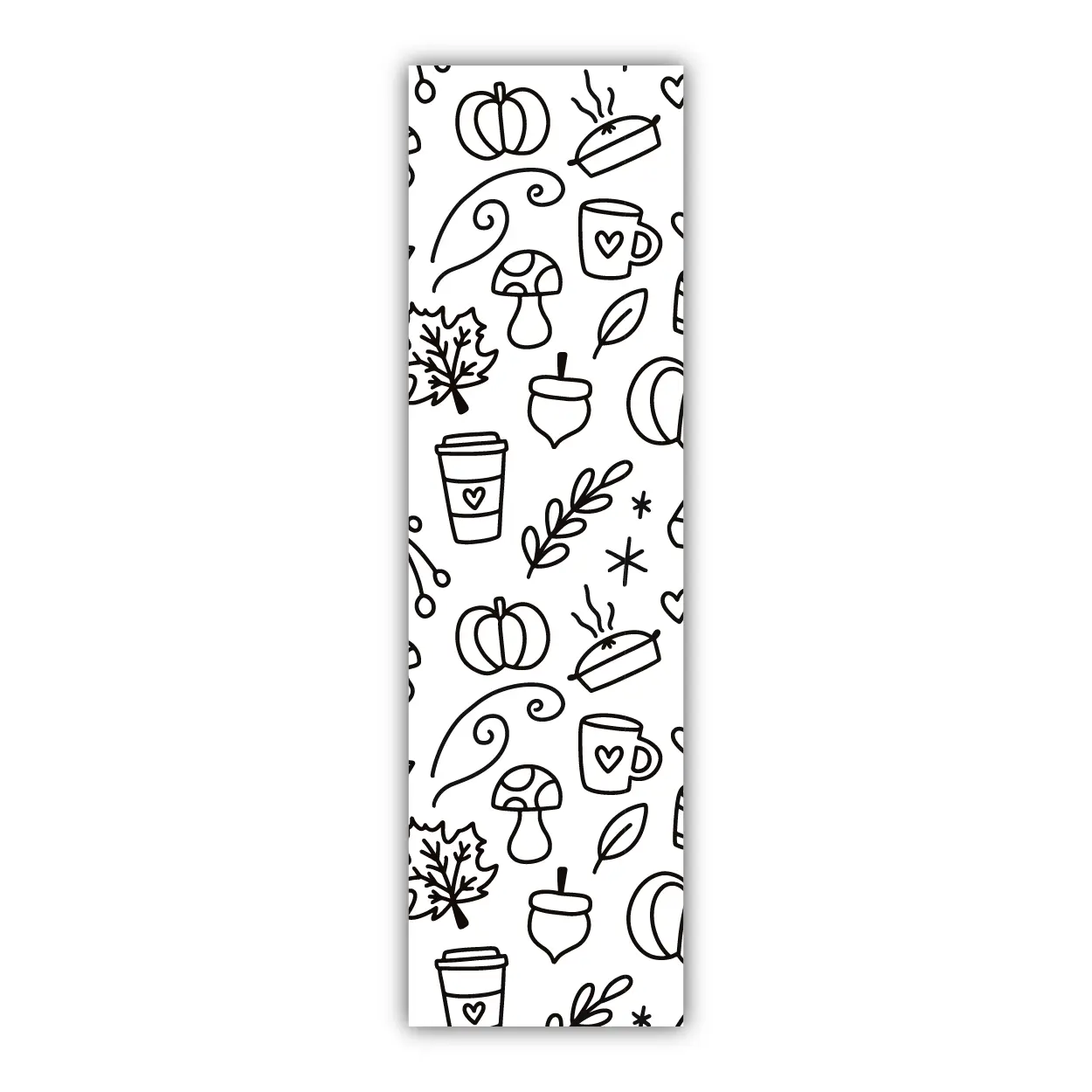 Fall Pattern Coloring Bookmark Fall Pattern Coloring Bookmark