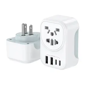Brand New EU to US Adapter Plug Fast Charging Small Portable Direct Plug UK to EU Japan Multi-Country Power Strip Socket