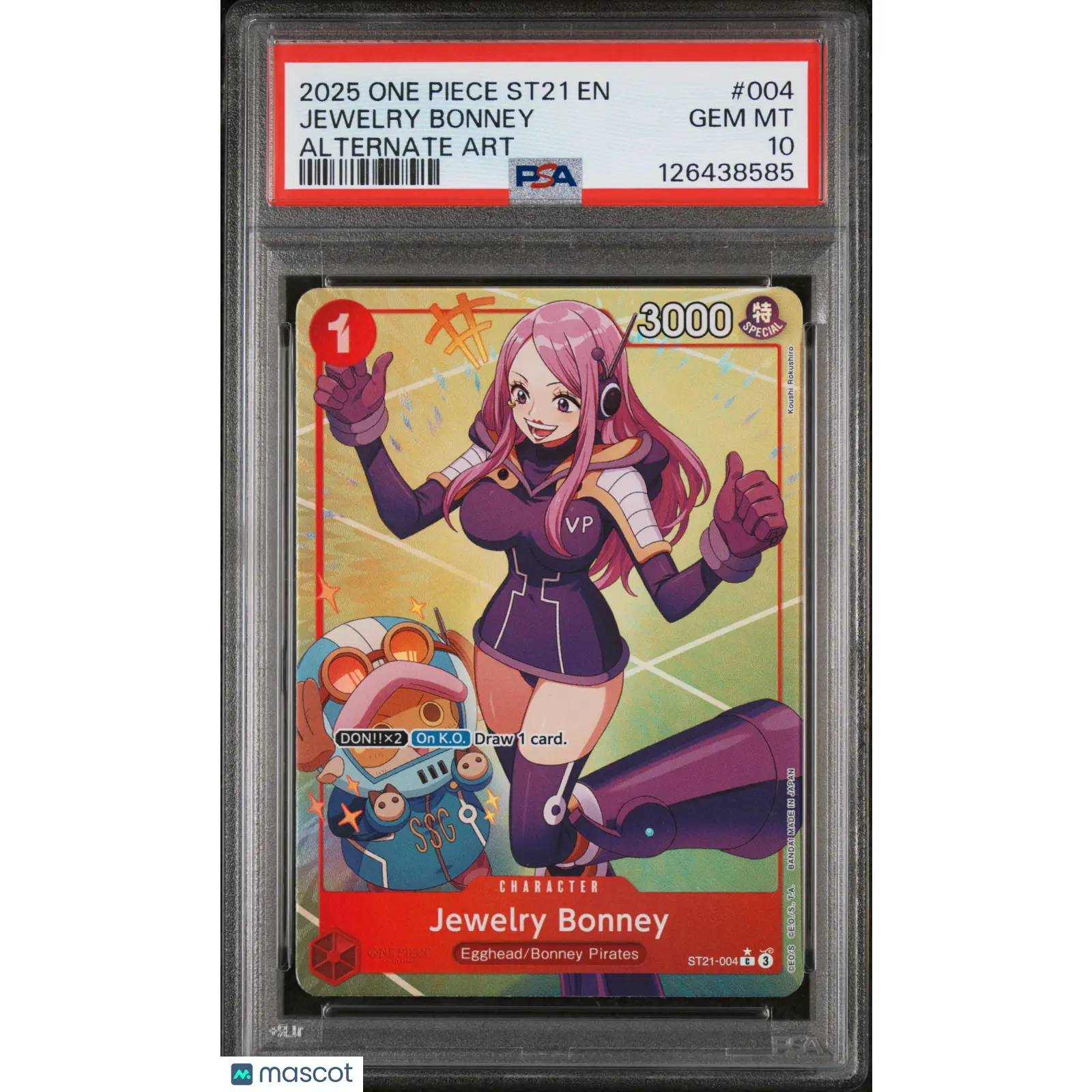 2025 One Piece Starter Deck St21-EX Gear 5 Jewelry Bonney Alt Art PSA 10 #004