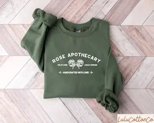 Rose Apothecary Sweatshirt, Schitt Creek Sweater, Rosebud Motel Gifts, Ew David Tee, Handcrafted With Care Shirt, Moira Rose Crewneck Gifts T-shirts, Crewnecks, Hoodies – Gifts Suitable for Anyone