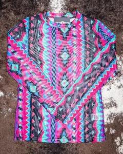 Retro Funk Bold Aztec Mesh Top