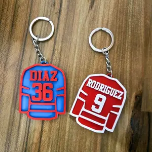 Personalized Hockey Jersey Keychain Bag Tag 3D Printed Gift for Hockey Fans Gift for Kids Hockey Sports Team Gift Custom Hockey Bag Tag