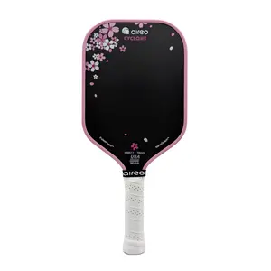 AIREO Gen 4 Pickle Ball Paddle, Cyclone 16MM Nanograph Grit Surface with Floating Foam Core Pickleball Racket Cherry Blossom Sakura Pickleball Paddle for Pro-Level Performance