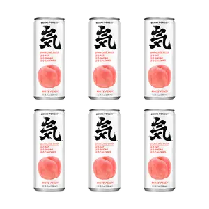 Chi Forest Peach Soda Sparkling Water - 6 Cans, 330ml Each | Zero Sugar, Zero Fat, Zero Calorie