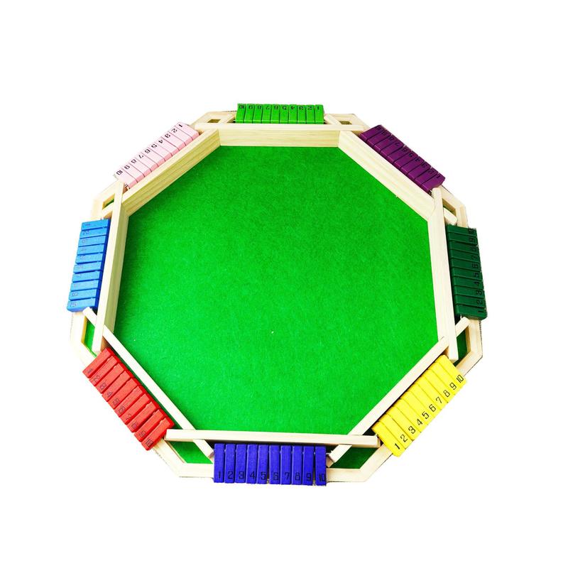 Eight Sides Wooden Shut The Box Game -  Strategy Board Game For Family Game Nights, Party ( & Adults) - Shut The Box Challenge, Ideal for Family Entertainment, Parties, Thanksgiving, Christmas, New Year Gifts