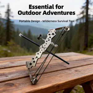 Multi-Functional Mini Bow Set, Stainless Steel, Precision Design, Ideal for Outdoor Fun and Practice, Includes 10 Arrows and Target