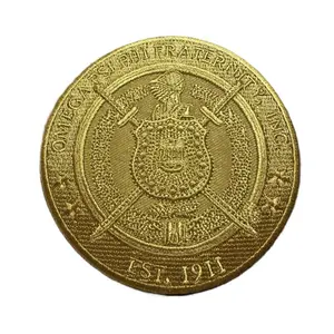 Omega Psi Phi circle patch (gold)