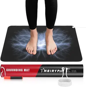 Professional Grounding Mat with Carbon Fiber Technology | 24"X16" Indoor Earthing Pad + 15Ft Medical-Grade Cord | Cellular Energy Renewal & Inflammation Support Polfeite