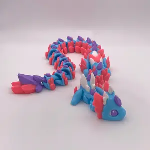 Rubi Dragon 3D Printed Fully Articulated Joints for Fidgeting and Decoration