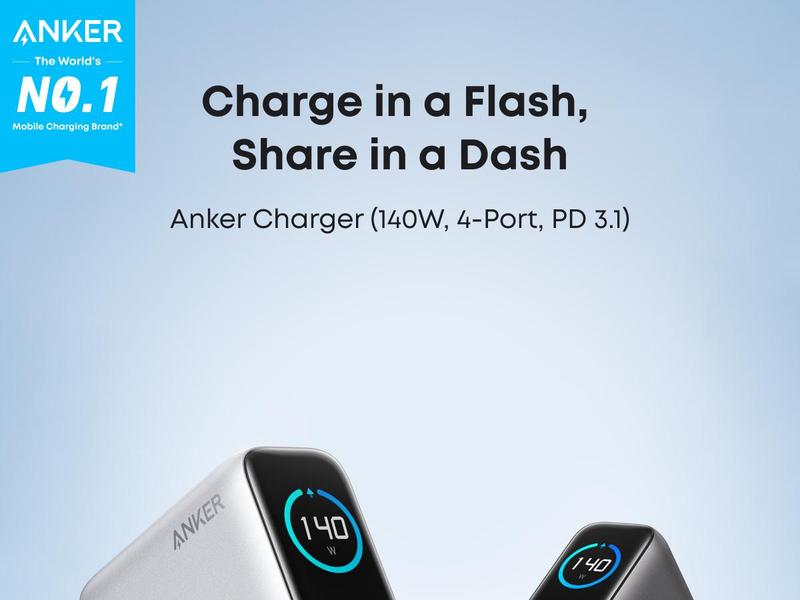 Anker Laptop power bank (25K, 165W, Built-In and Retractable Cables) and Anker Laptop Charger (140W, 4-Port, PD 3.1)