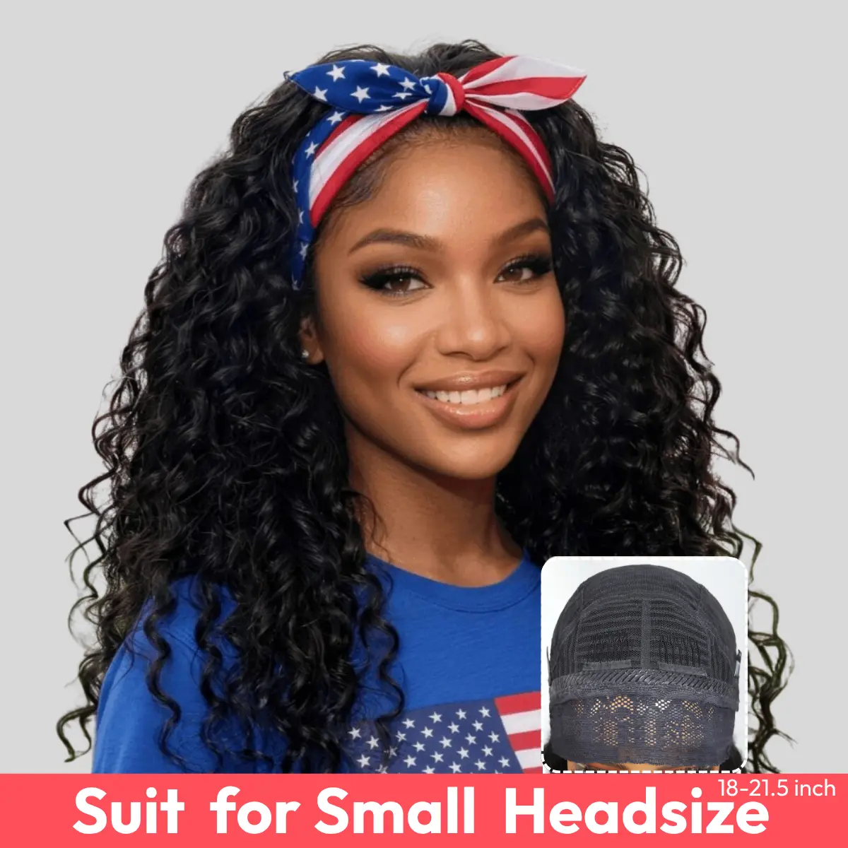 UNice Zero Stress Upgrade Water Wave Headband Wig Human Hair with Drawstring Glueless No Slipping Secure All Day Wigs for Beginners Friendly Summer Wig