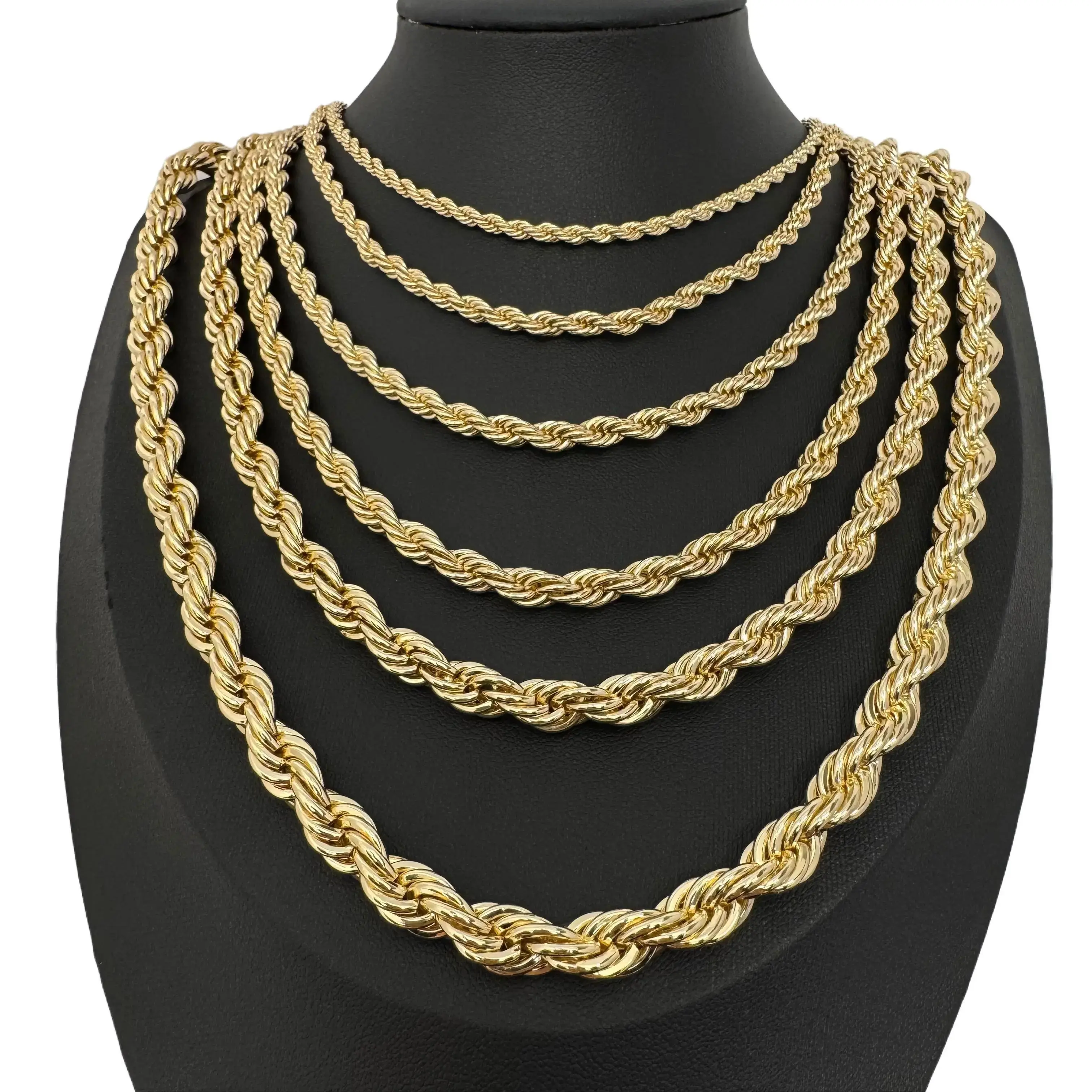 Rope Necklace 14k Gold Plated Rope Chain Rope Necklace 14k Gold Plated Rope Chain