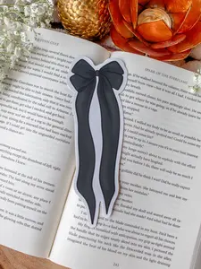Black Bow Bookmark for Coquette Booktok Readers