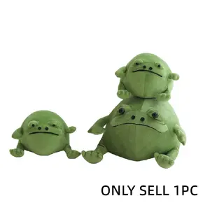 Cute Frog Rainfrog Plush Toy, Soft Stuffed Animal, Lying Position Four-Legged Round Eyes Big Mouth Small Animal, Fun Birthday Gift New Year Easter Present