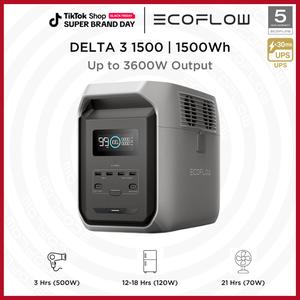 EF ECCOFLOW DELTA 3 1500 Portable Power Station, 1500Wh capacity, LFP Battery