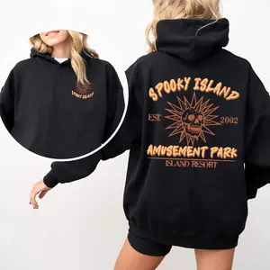 Spooky Island Hoodie, Retro Cartoon Halloween Movie Shirt , Unisex Graphic Tee, Breathable Cotton, Womenswear, Women Gifts, Trendy Halloween Shirt, Halloween Gift