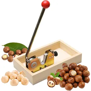 Nut Crackers For All Nuts Set Manual nut cracker Nut Tongs Walnuts Open Tool Handle Manual Cracker with Wood Base