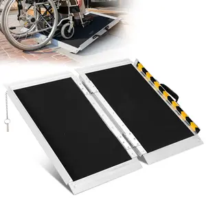 2/3/4/5/6 FT Aluminum Wheelchair Ramp | Portable Folding Ramp for Stairs & Cars 800 lbs Capacity, Portable & Non-Slip, Safe Access for Home Steps, Doorways, Cars, Scooters, and Thresholds