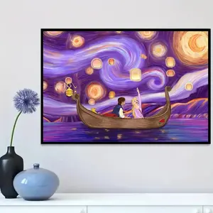 1pc Beautiful 5D Diamond Painting Kit, DIY Room Decoration Set, Full Round Drill DIY, Relaxing Handmade Embroidery Effect Perfect, Diamond Art Tools