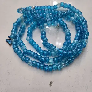 Waistbeads-Barrel Clasp-Colorway- Blue Waters 50.5  Inches High-Quality Beads for Casual & Formal Occasions